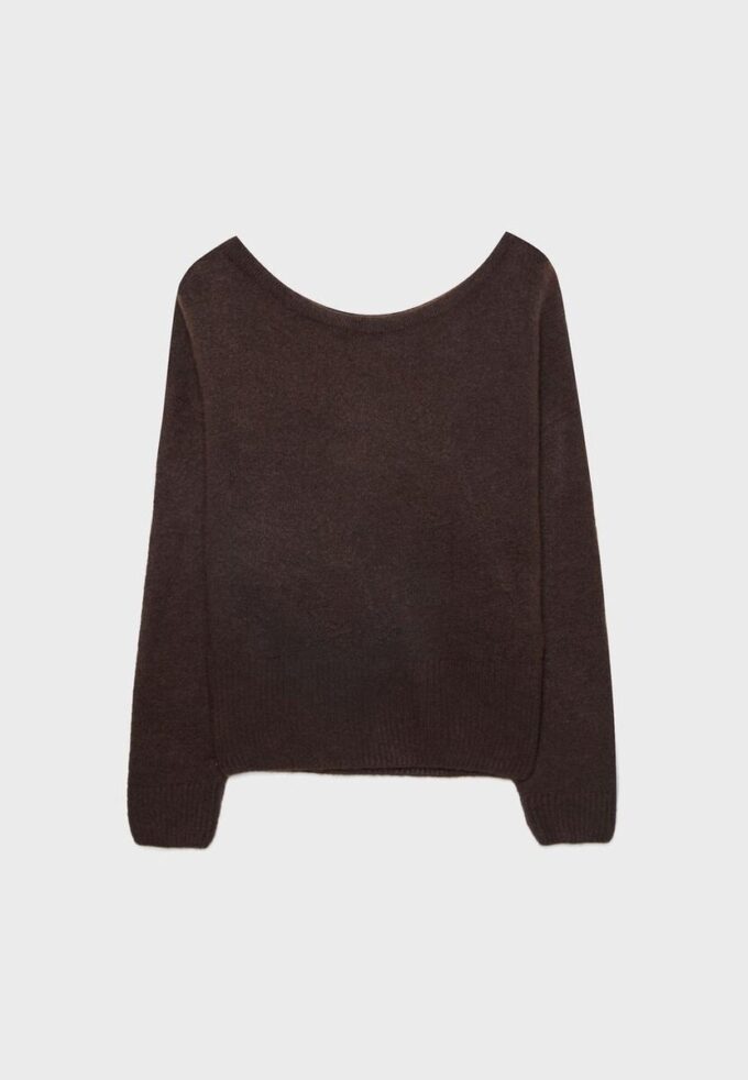 Soft Touch-Strickpullover mit U-Boot-Ausschnitt