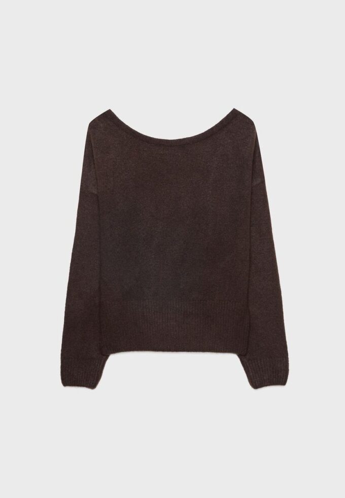 Soft Touch-Strickpullover mit U-Boot-Ausschnitt