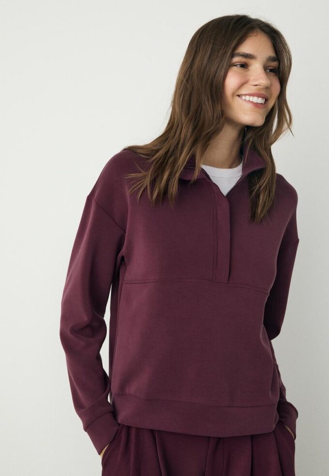Soft Touch-Sweatshirt mit Reißverschluss Soft Touch-Sweatshirt mit Reißverschluss