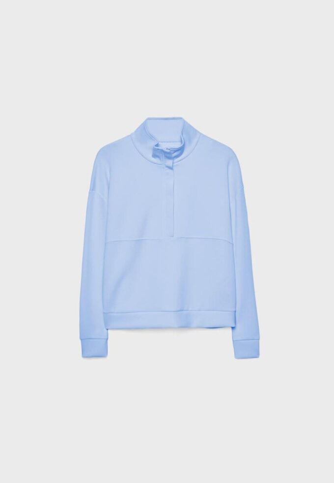 Soft Touch-Sweatshirt mit Reißverschluss Soft Touch-Sweatshirt mit Reißverschluss