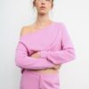 Soft Touch-Sweatshirt mit schulterfreiem Ausschnitt