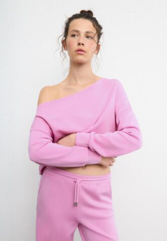 Soft Touch-Sweatshirt mit schulterfreiem Ausschnitt Soft Touch-Sweatshirt mit schulterfreiem Ausschnitt