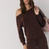 Soft Touch-Sweatshirt mit schulterfreiem Ausschnitt Soft Touch-Sweatshirt mit schulterfreiem Ausschnitt