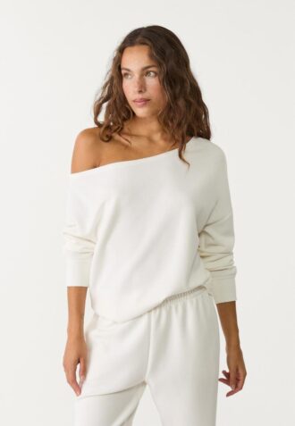 Soft Touch-Sweatshirt mit schulterfreiem Ausschnitt