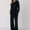 Soft Touch-Sweatshirt mit schulterfreiem Ausschnitt