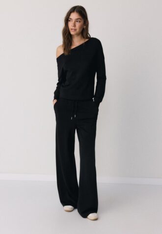 Soft Touch-Sweatshirt mit schulterfreiem Ausschnitt Soft Touch-Sweatshirt mit schulterfreiem Ausschnitt