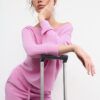 Soft Touch-Sweatshirt mit schulterfreiem Ausschnitt