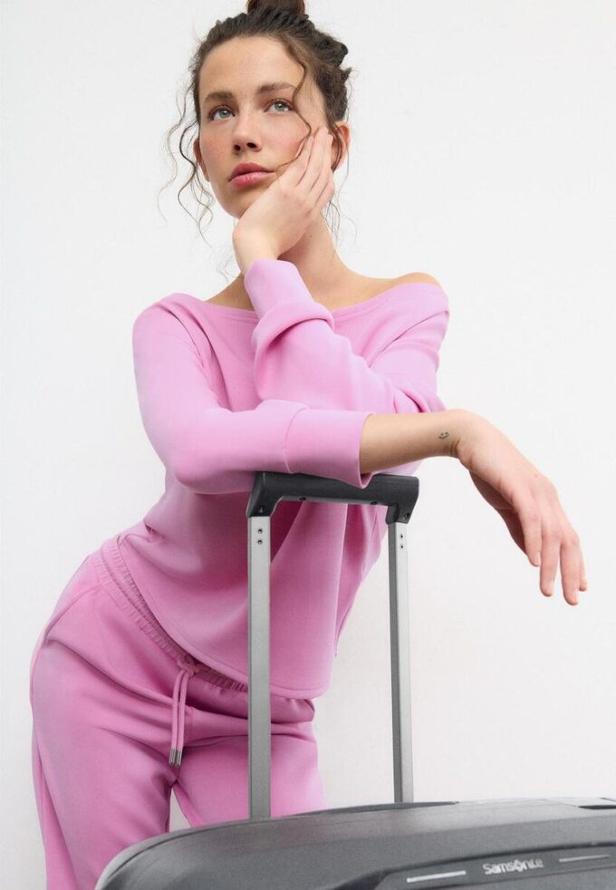 Soft Touch-Sweatshirt mit schulterfreiem Ausschnitt
