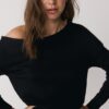 Soft Touch-Sweatshirt mit schulterfreiem Ausschnitt