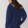 Soft Touch-Sweatshirt mit schulterfreiem Ausschnitt