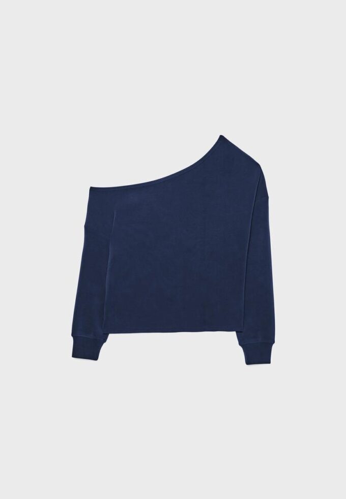 Soft Touch-Sweatshirt mit schulterfreiem Ausschnitt