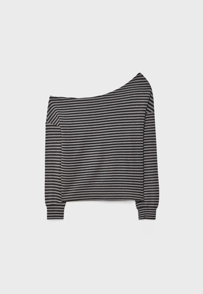 Soft Touch-Sweatshirt mit schulterfreiem Ausschnitt