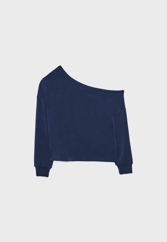 Soft Touch-Sweatshirt mit schulterfreiem Ausschnitt