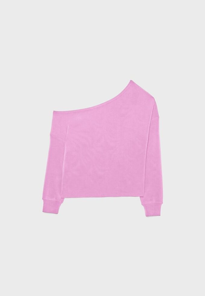 Soft Touch-Sweatshirt mit schulterfreiem Ausschnitt