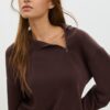 Soft Touch-Sweatshirt mit seitlichem Reißverschluss