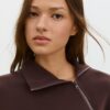 Soft Touch-Sweatshirt mit seitlichem Reißverschluss