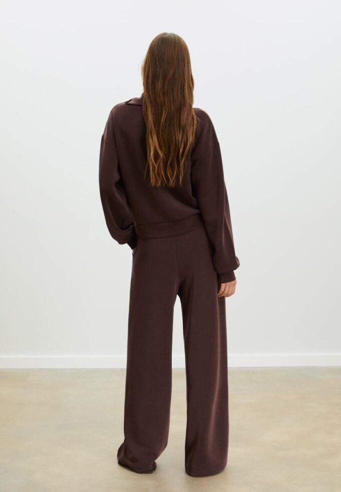 Soft Touch-Sweatshirt mit seitlichem Reißverschluss