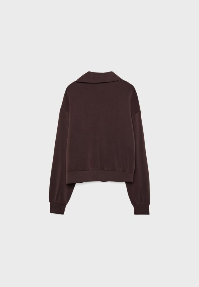 Soft Touch-Sweatshirt mit seitlichem Reißverschluss