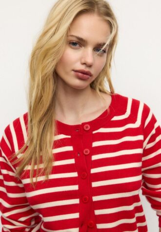 Strickjacke mit Knopfleiste und Raglanärmeln