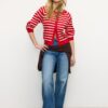 Strickjacke mit Knopfleiste und Raglanärmeln Strickjacke mit Knopfleiste und Raglanärmeln