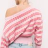 Strickpullover mit asymmetrischem, geripptem Saum Strickpullover mit asymmetrischem, geripptem Saum