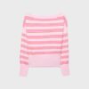 Strickpullover mit asymmetrischem, geripptem Saum Strickpullover mit asymmetrischem, geripptem Saum