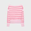 Strickpullover mit asymmetrischem, geripptem Saum Strickpullover mit asymmetrischem, geripptem Saum