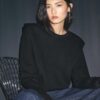 Strickpullover mit gepolsterten Schultern
