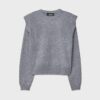 Strickpullover mit gepolsterten Schultern Strickpullover mit gepolsterten Schultern