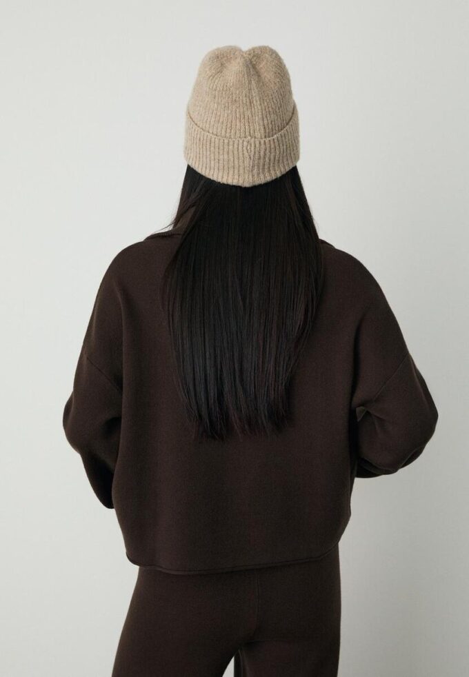Strickpullover mit Reißverschluss Strickpullover mit Reißverschluss