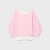 Strickpullover mit U-Boot-Ausschnitt und Überlagerung Strickpullover mit U-Boot-Ausschnitt und Überlagerung