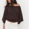 Strickpullover mit weiten Ärmeln