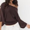 Strickpullover mit weiten Ärmeln