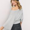 Strickpullover mit weiten Ärmeln