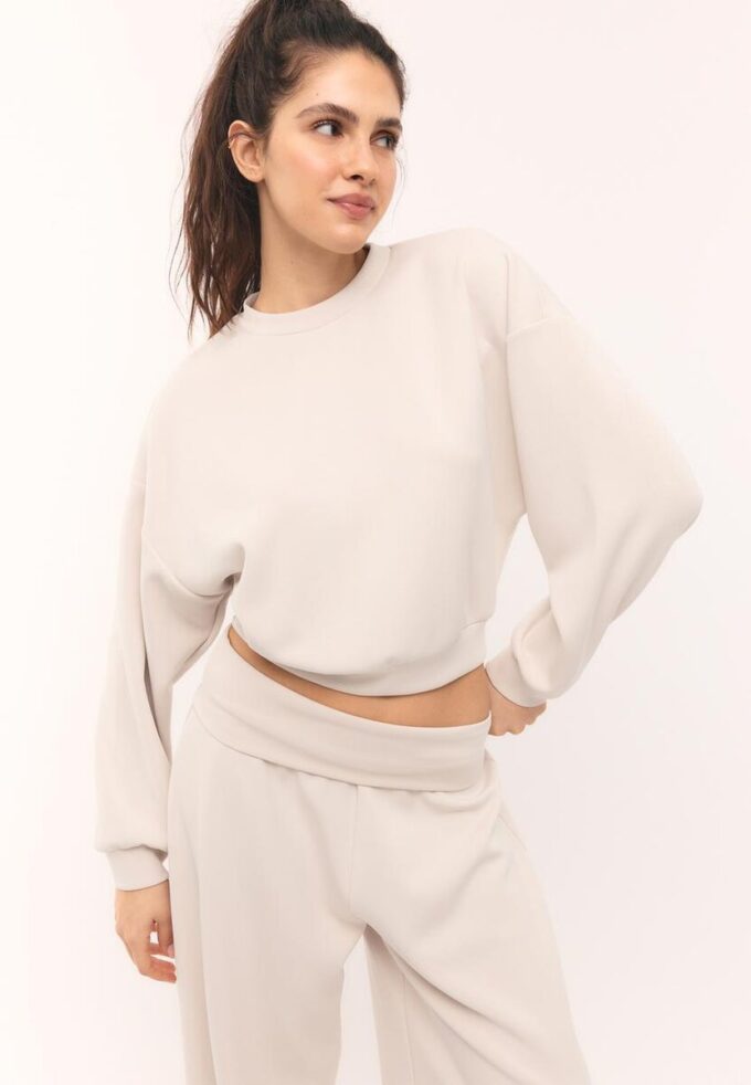 Sweatshirt mit Fledermausärmeln und Soft Touch-Griff Sweatshirt mit Fledermausärmeln und Soft Touch-Griff