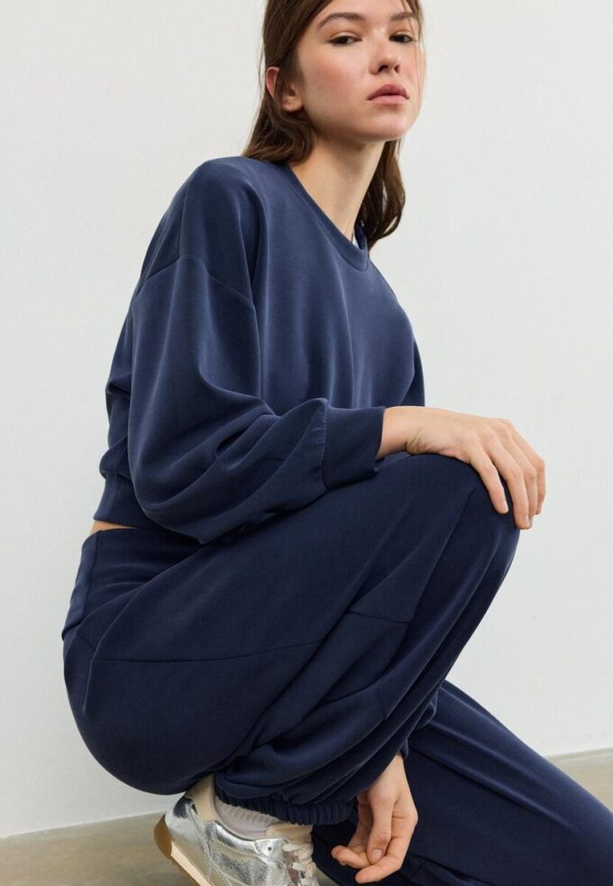 Sweatshirt mit Fledermausärmeln und Soft Touch-Griff Sweatshirt mit Fledermausärmeln und Soft Touch-Griff