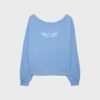 Sweatshirt mit U-Boot-Ausschnitt und Strassflügeln Sweatshirt mit U-Boot-Ausschnitt und Strassflügeln