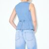 Tailliertes Denim-Oberteil Tailliertes Denim-Oberteil