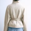 Trenchcoat mit hohem Kragen in Lederoptik Trenchcoat mit hohem Kragen in Lederoptik