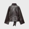 Trenchcoat mit hohem Kragen in Lederoptik Trenchcoat mit hohem Kragen in Lederoptik