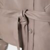 Trenchcoat mit hohem Kragen in Lederoptik Trenchcoat mit hohem Kragen in Lederoptik