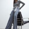 Weit geschnittene elegante Hose