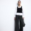 Weit geschnittene elegante Hose