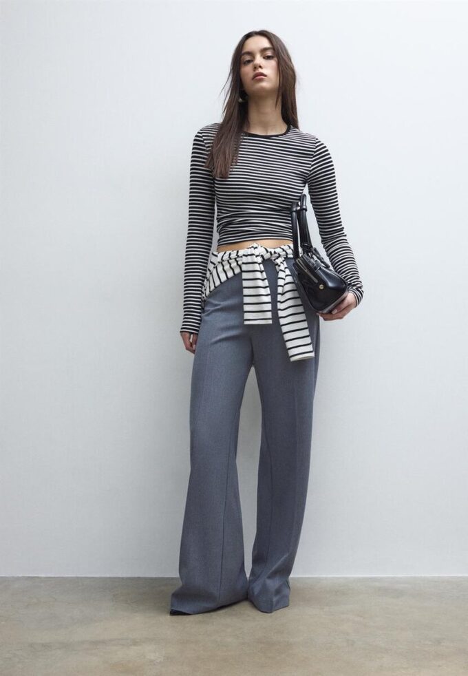 Weit geschnittene elegante Hose