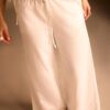 Wide Leg-Hose im Leinen-Look