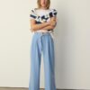 Wide Leg Hosen mit Schnallendetail Wide Leg Hosen mit Schnallendetail
