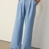 Wide Leg Hosen mit Schnallendetail Wide Leg Hosen mit Schnallendetail