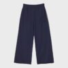 Wide Leg Plüschhose mit Zierdetails Wide Leg Plüschhose mit Zierdetails