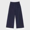 Wide Leg Plüschhose mit Zierdetails Wide Leg Plüschhose mit Zierdetails