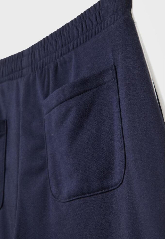 Wide Leg Plüschhose mit Zierdetails Wide Leg Plüschhose mit Zierdetails